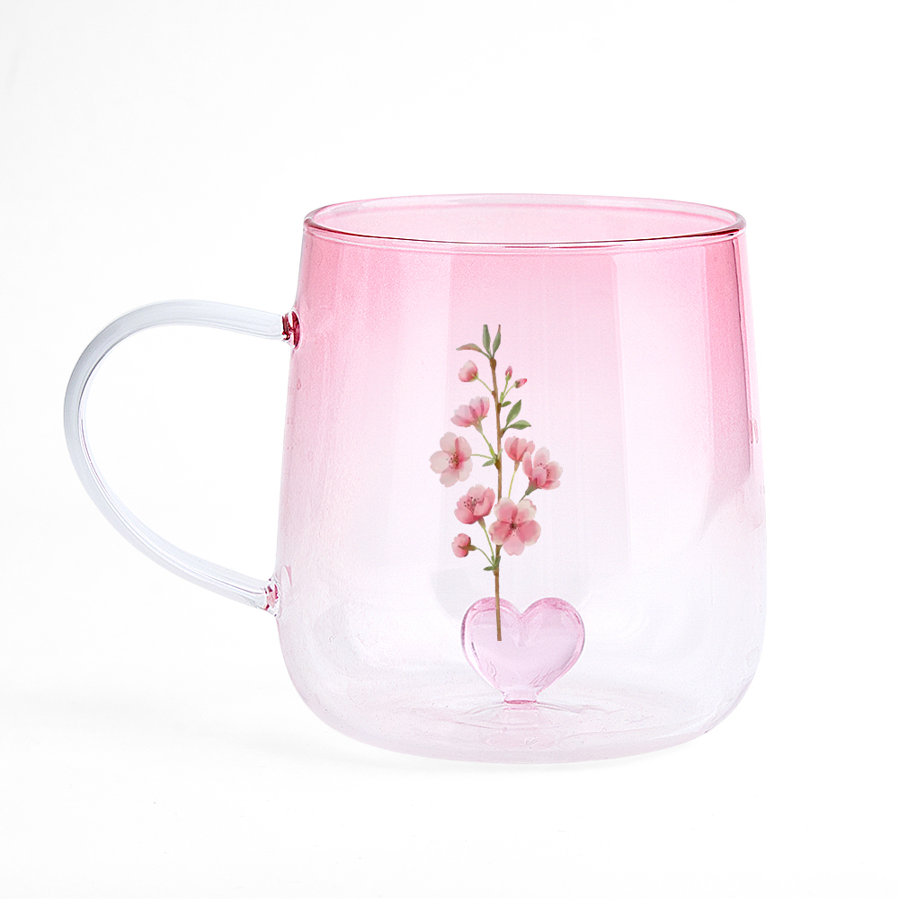 You Are The Most Beautiful Flower Personalized Custom Pink Gradient Glass Mug - MyPhotoSocks
