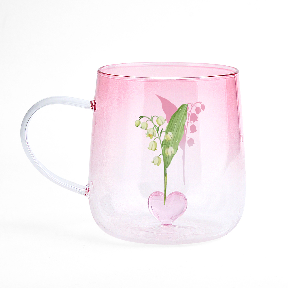 You Are The Most Beautiful Flower Personalized Custom Pink Gradient Glass Mug - MyPhotoSocks
