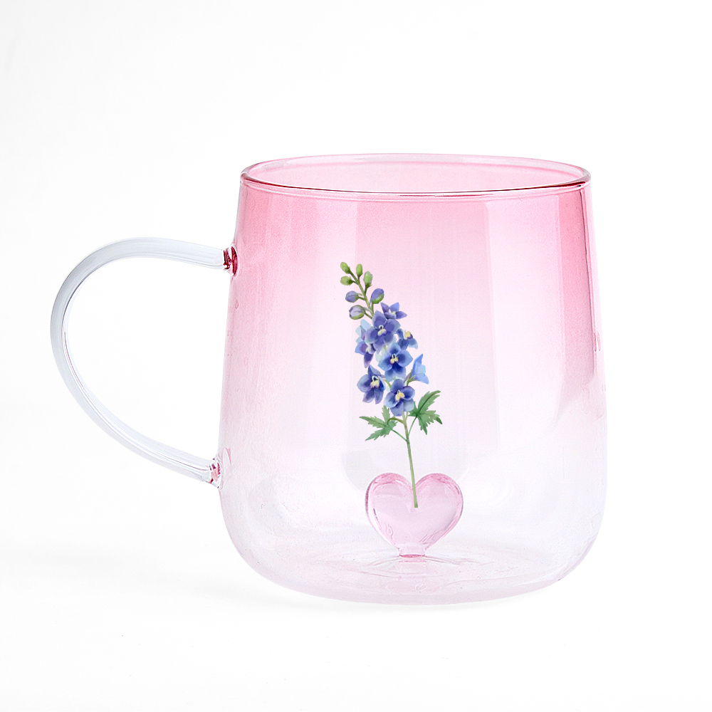 You Are The Most Beautiful Flower Personalized Custom Pink Gradient Glass Mug - MyPhotoSocks