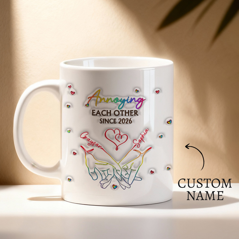 Love Knows No Gender - Couple Personalized Custom 3D Inflated Effect Printed Mug - Gift For Husband Wife, Anniversary, LGBTQ