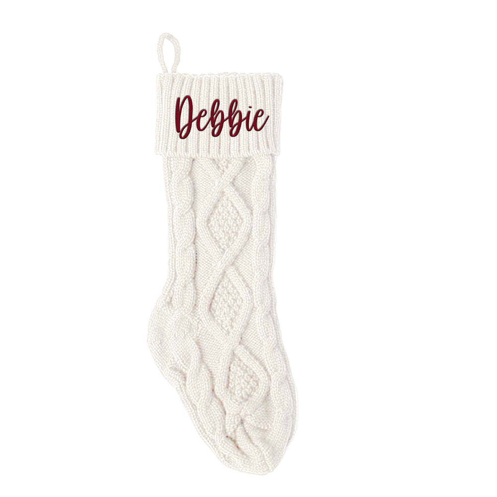 Personalized Christmas Stocking with Name Knitted Xmas Stockings Decoration - MyPhotoSocks