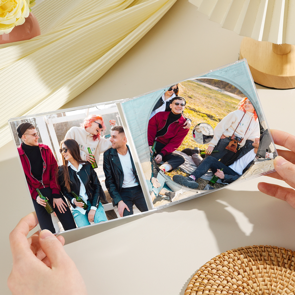 5 Photos Custom CD & Jewel Case With 16 Songs Personalized Custom CD Album Gift For Sisters/Friends - MyPhotoSocks