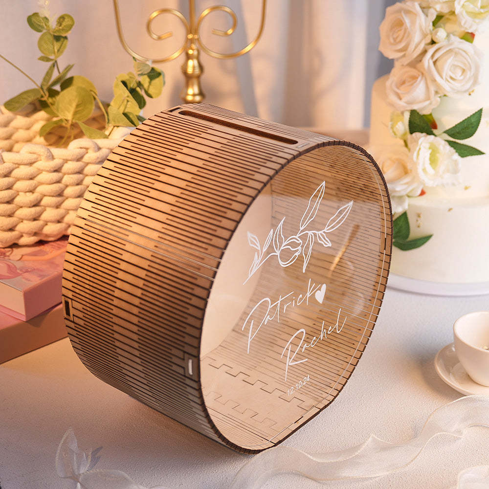 Personalized Wedding Card Box Wedding Memory Box Wedding Gift for Couple - MyPhotoSocks