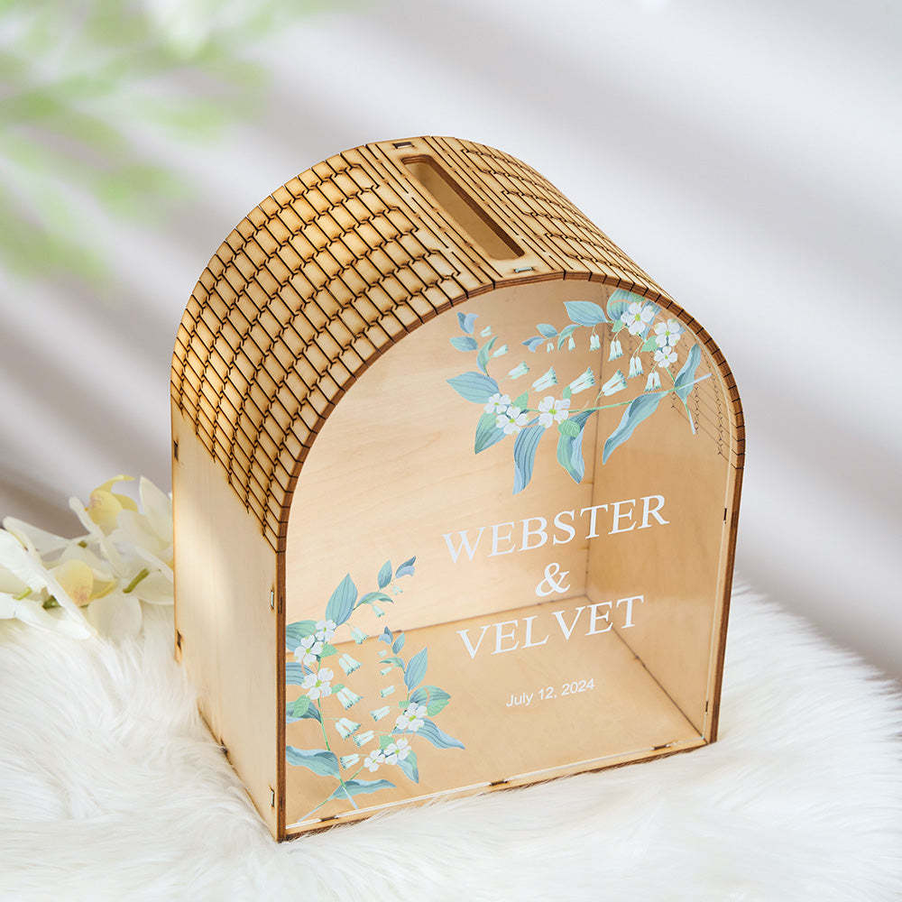 Personalized Wedding Card Box Arch Wedding Memory Box Wedding Gift for Couple - MyPhotoSocks