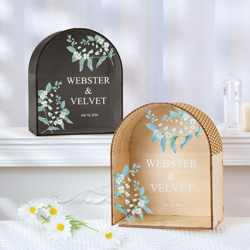 Personalized Wedding Card Box Arch Wedding Memory Box Wedding Gift for Couple - MyPhotoSocks