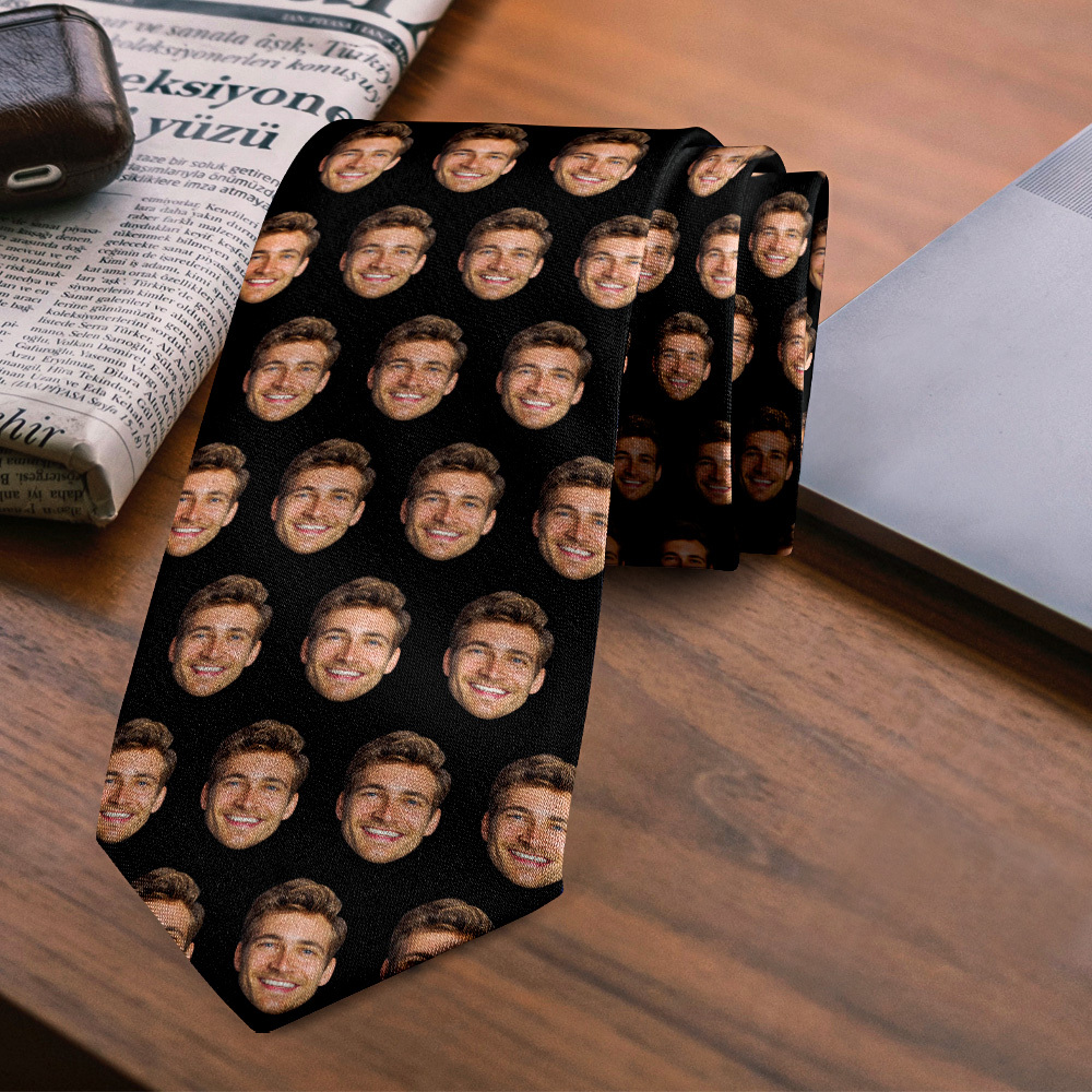 Custom Photo Best Pet Dad Tie Personalized Face And Name Tie Fathers Day Gift For Dad Grandpa - MyPhotoSocks