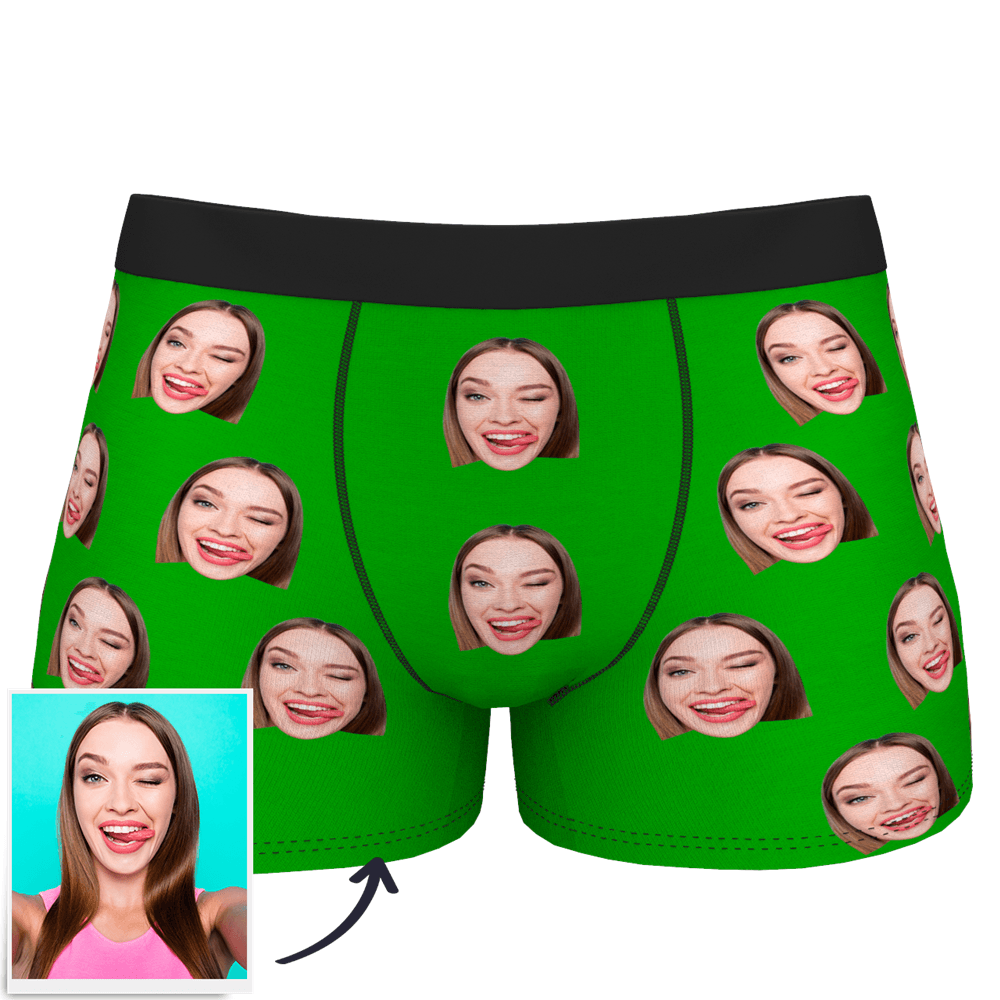 Custom Photo Corlorful Face Boxer Shorts - MyPhotoSocks