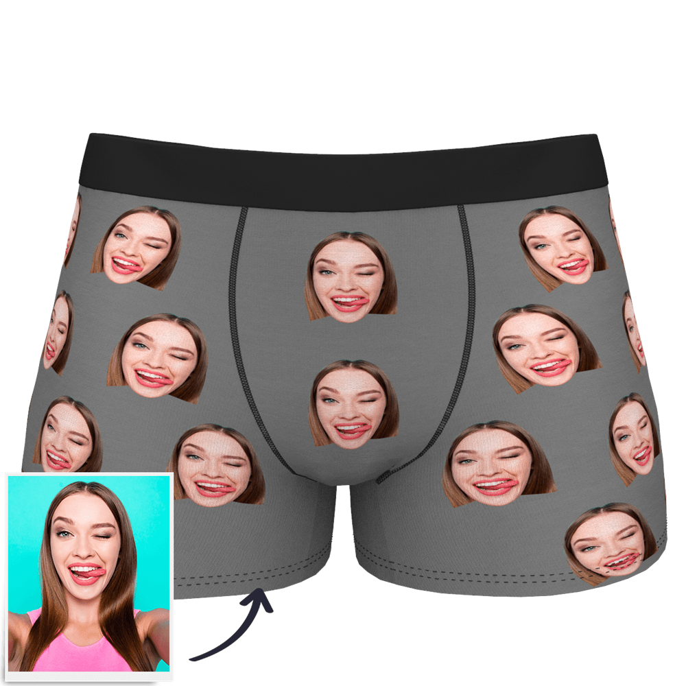 Custom Photo Corlorful Face Boxer Shorts - MyPhotoSocks