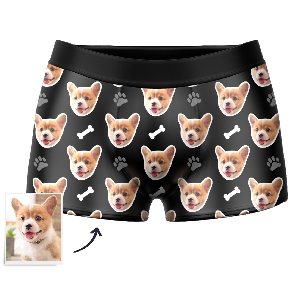 Custom Dog Face Boxer Shorts - MyPhotoSocks