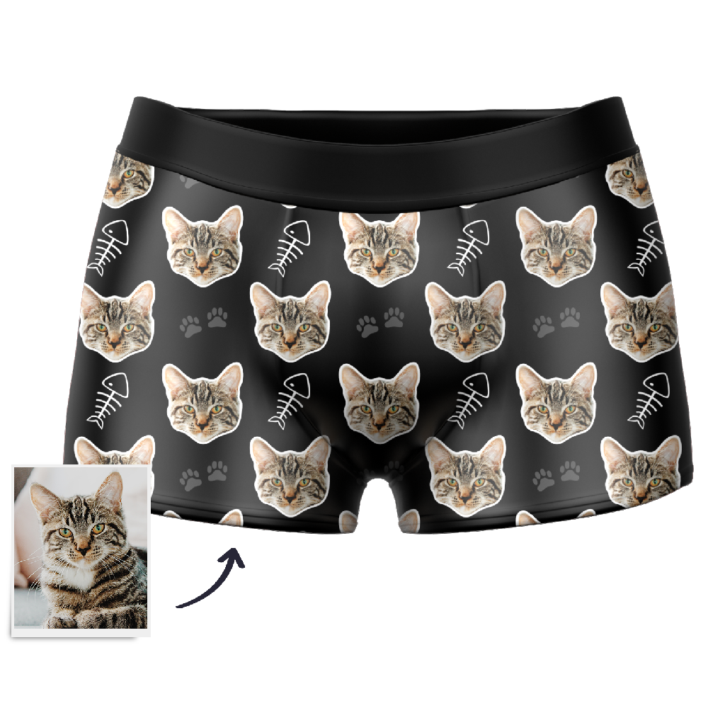 Custom Cat Boxer Shorts - MyPhotoSocks