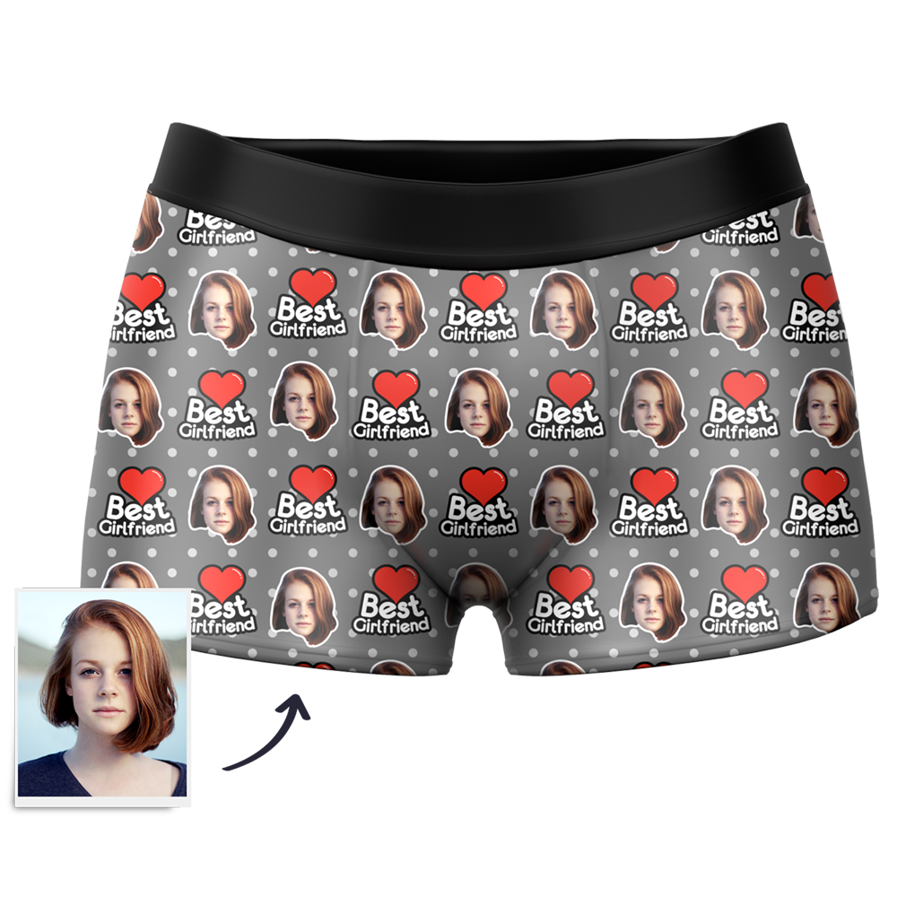 Custom Best Girlfriend Face Boxer Shorts - MyPhotoSocks