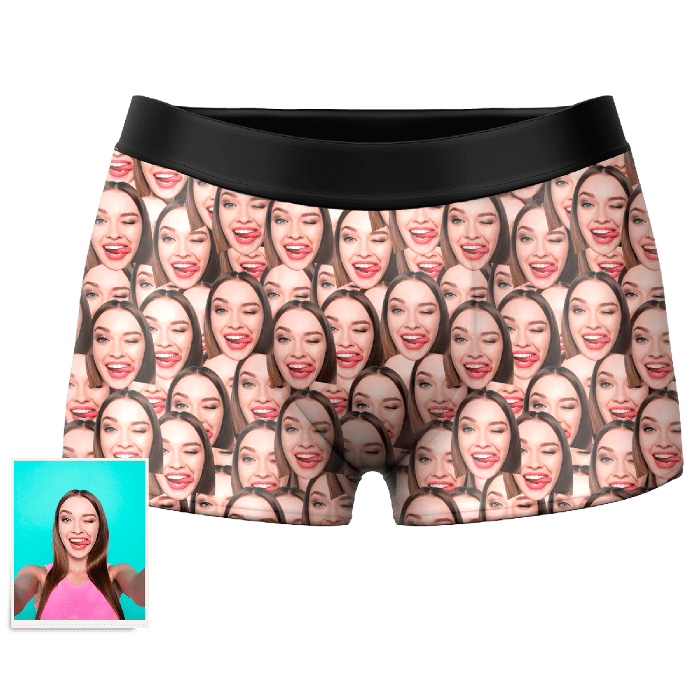 Custom Face Mash Boxer Shorts - MyPhotoSocks