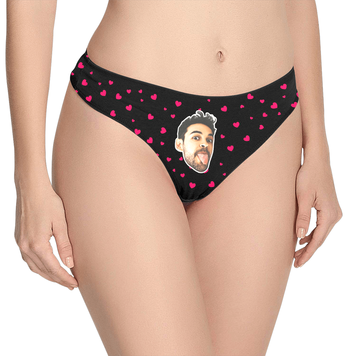 Women's Custom Face Thong Panty - Sweet Heart - MyPhotoSocks