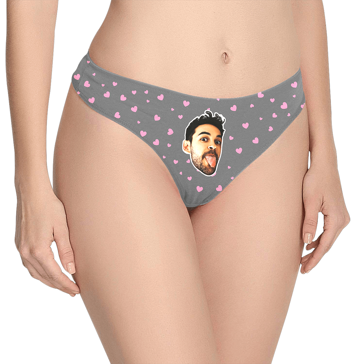 Women's Custom Face Thong Panty - Sweet Heart - MyPhotoSocks