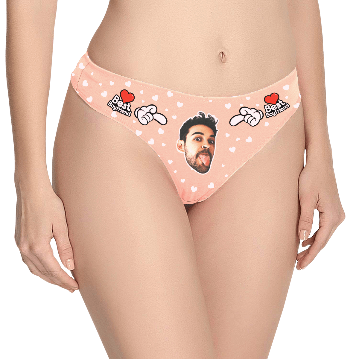 Women's Custom Face Thong Panty - Best Boyfriend - MyPhotoSocks