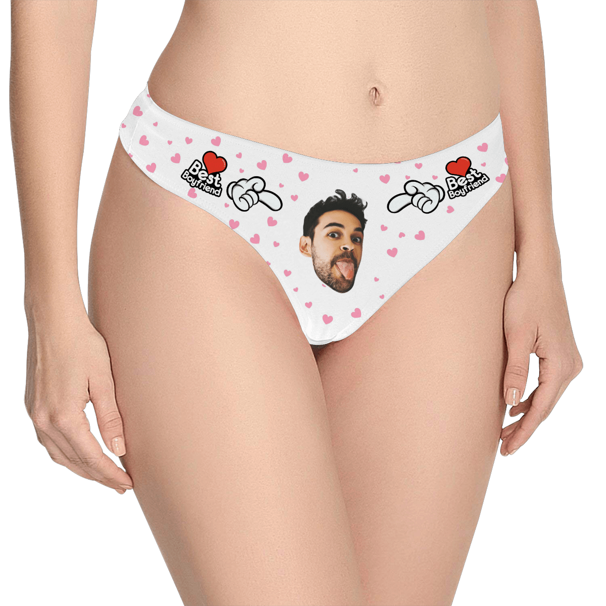 Women's Custom Face Thong Panty - Best Boyfriend - MyPhotoSocks