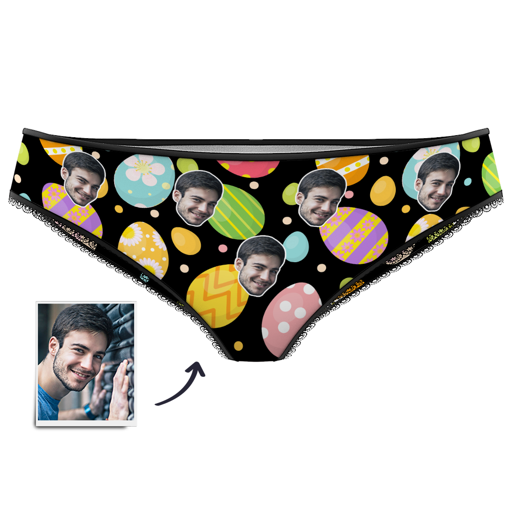 Easter Day Gift - Custom Photo Panties - Women's Color Easter Egg