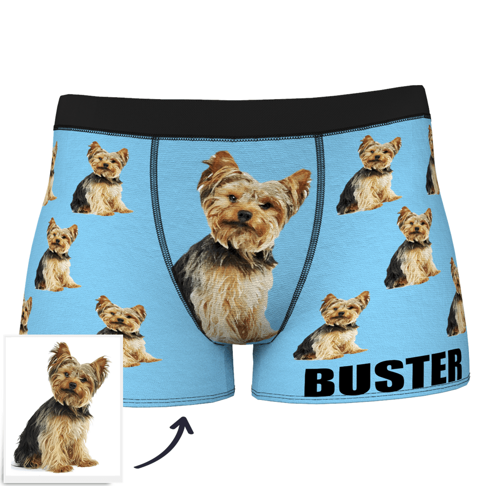 Custom Dog Boxer Shorts Painted Art Portrait - MyPhotoSocks