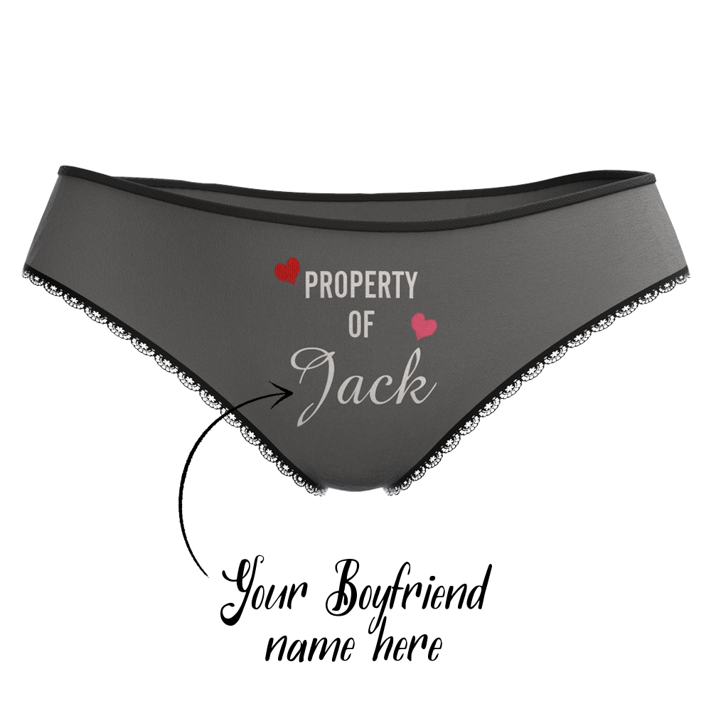 Custom Heart Panties - Property of Yours - MyPhotoSocks