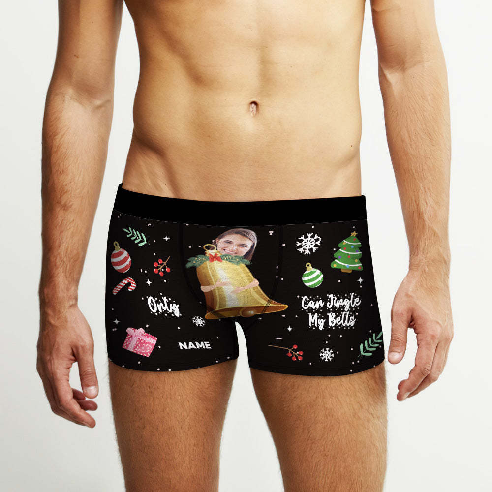 Custom Men's Photo Boxers Personalized Christmas Face Underwear Christmas Gift for Boyfriend - MyPhotoSocks