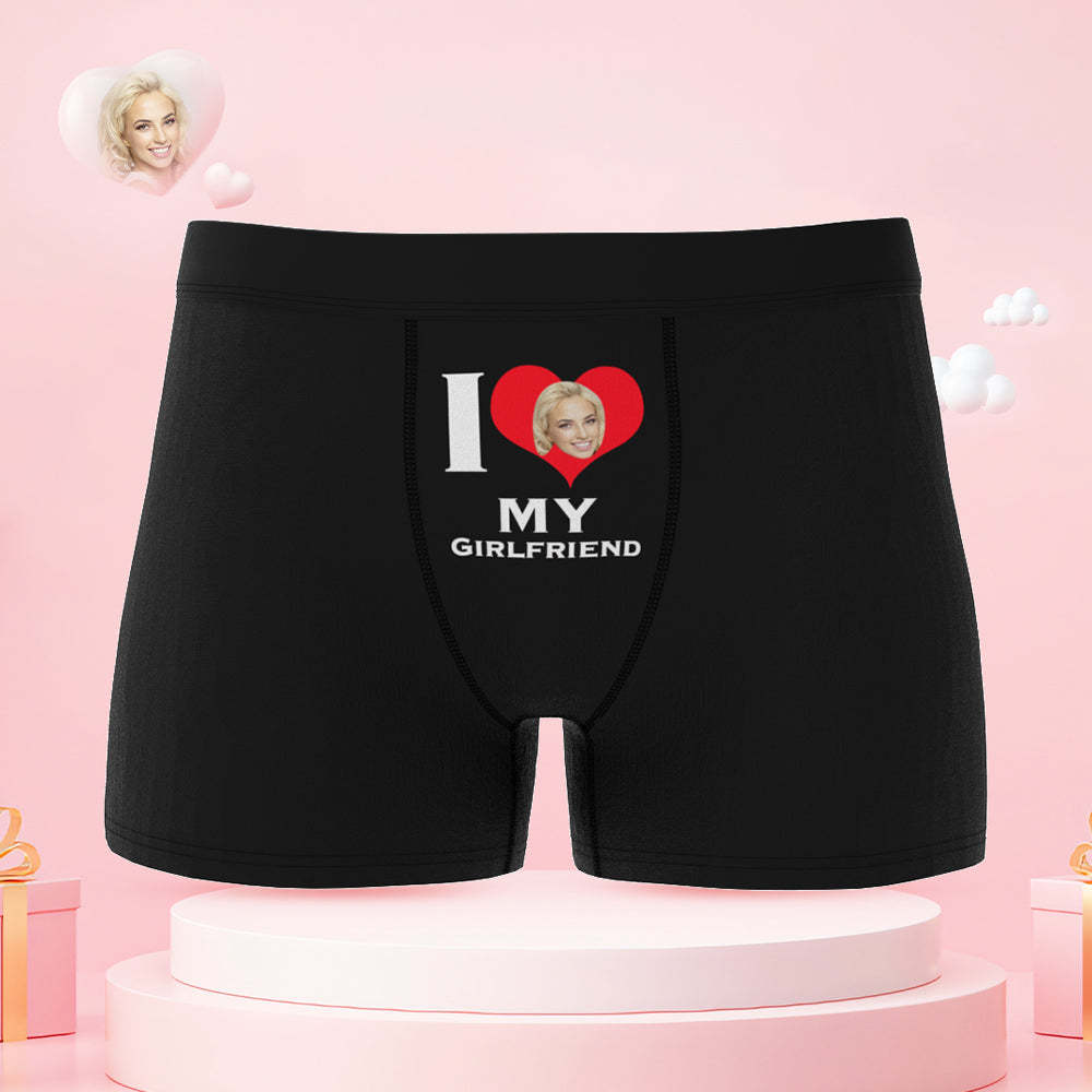 Custom Face Cute Love Couple Underwear Personalized Underwear Valentine's Day Gift - MyPhotoSocks