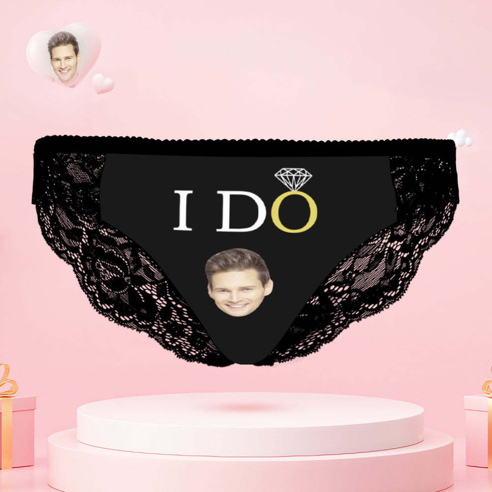 Custom Face Yes I Do Couple Underwear Personalized Underwear Valentine's Day Gift - MyPhotoSocks