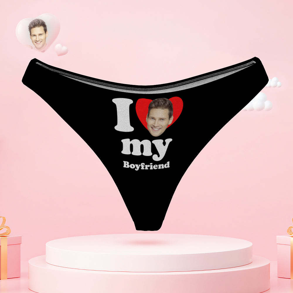 Custom Face Cute Love Couple Underwear Personalized Underwear Valentine's Day Gift - MyPhotoSocks