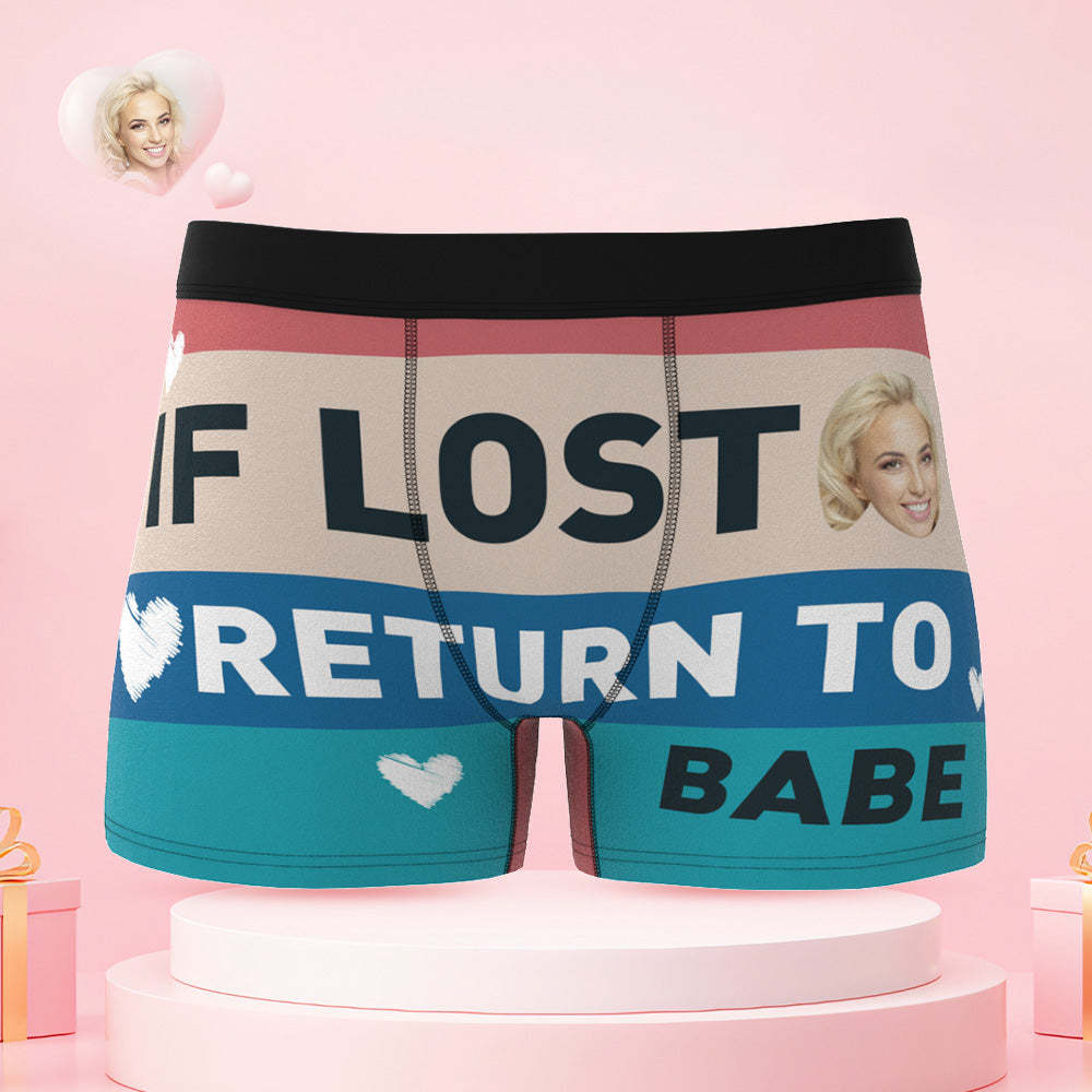 Custom Face My Babe Couple Underwear Design Your Own Personalized Underwear Valentine's Day Gift - MyPhotoSocks