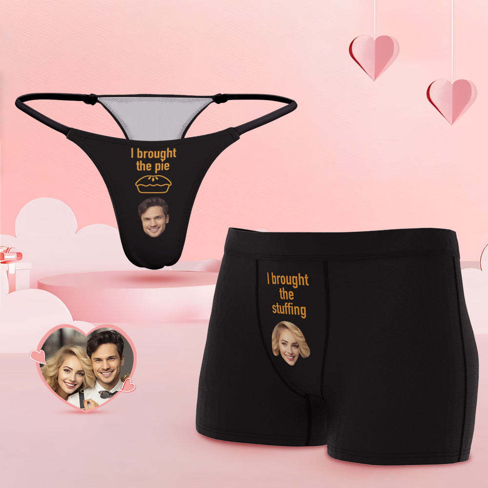 Custom Face Funny Couple Underwear Personalized Underwear Valentine's Day Gift - MyPhotoSocks