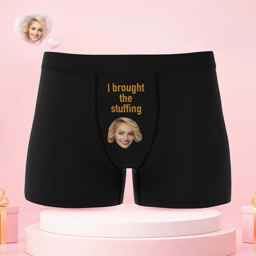Custom Face Funny Couple Underwear Personalized Underwear Valentine's Day Gift - MyPhotoSocks