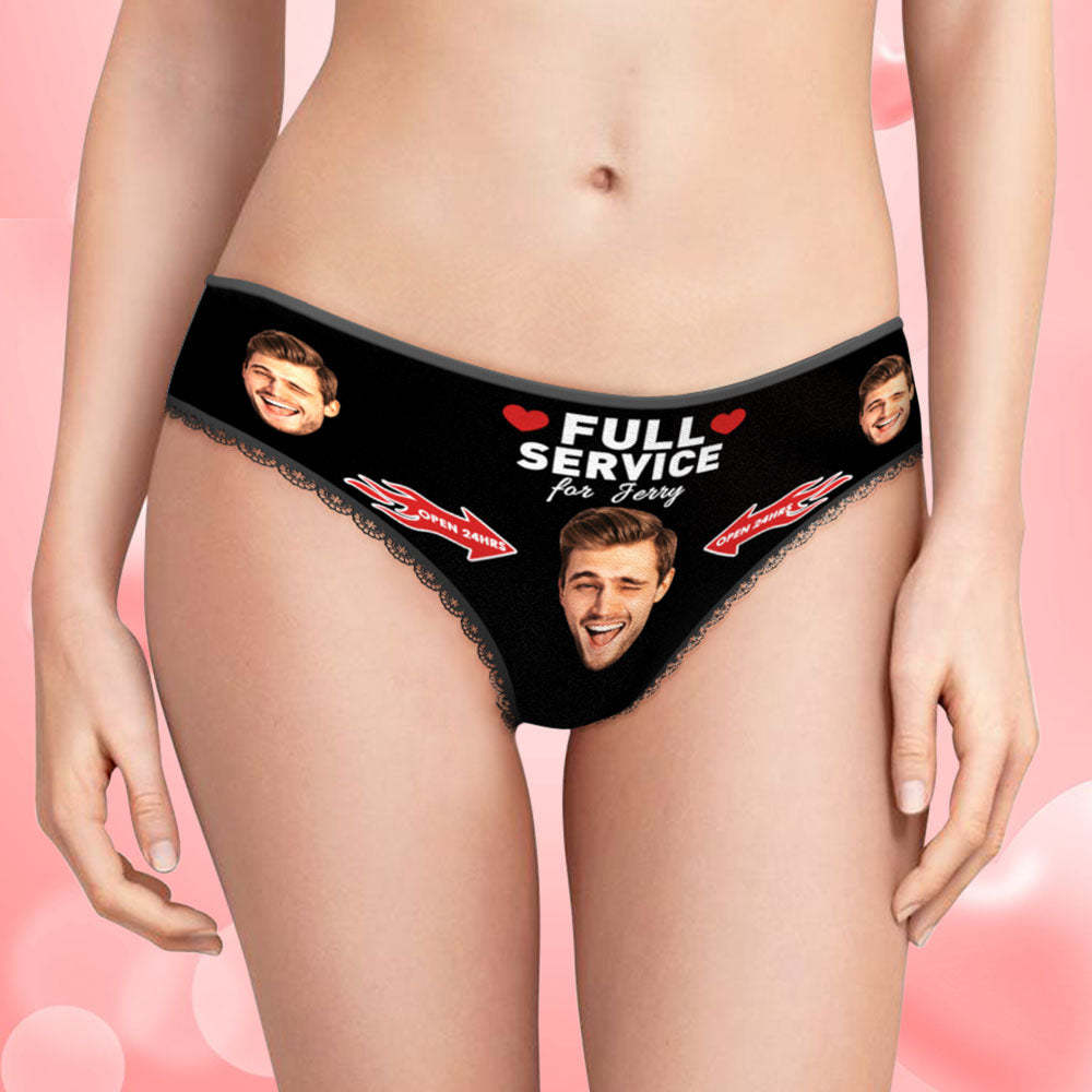 Custom Face Underwear Personalized Name Boxer Briefs and Panties OPEN 24HRS Valentine's Day Gifts for Couple - MyPhotoSocks