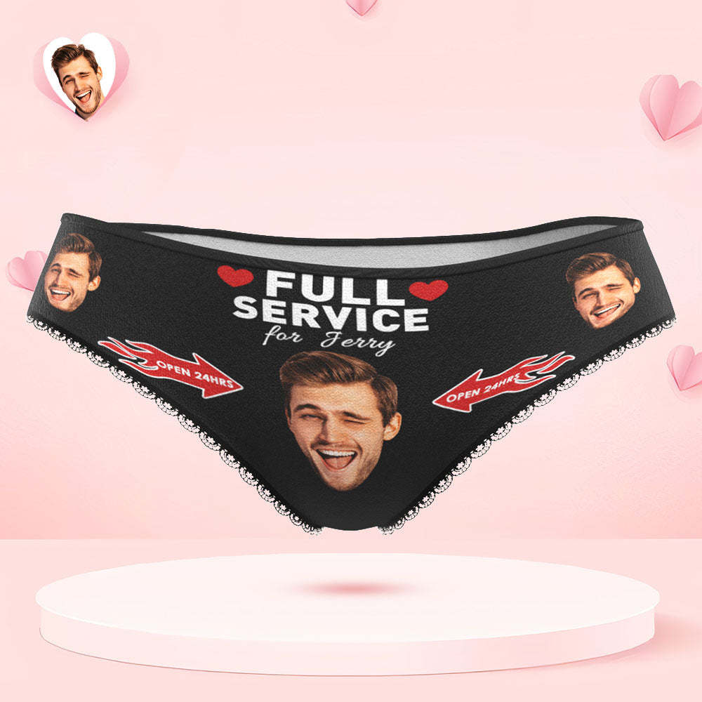 Custom Face Underwear Personalized Name Boxer Briefs and Panties OPEN 24HRS Valentine's Day Gifts for Couple - MyPhotoSocks