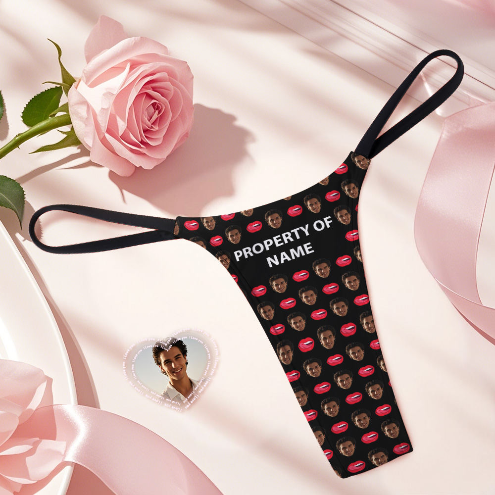 Personalized Thongs for Women Custom Face Photo Panties Funny Underwear Briefs Gifts for Her - MyPhotoSocks