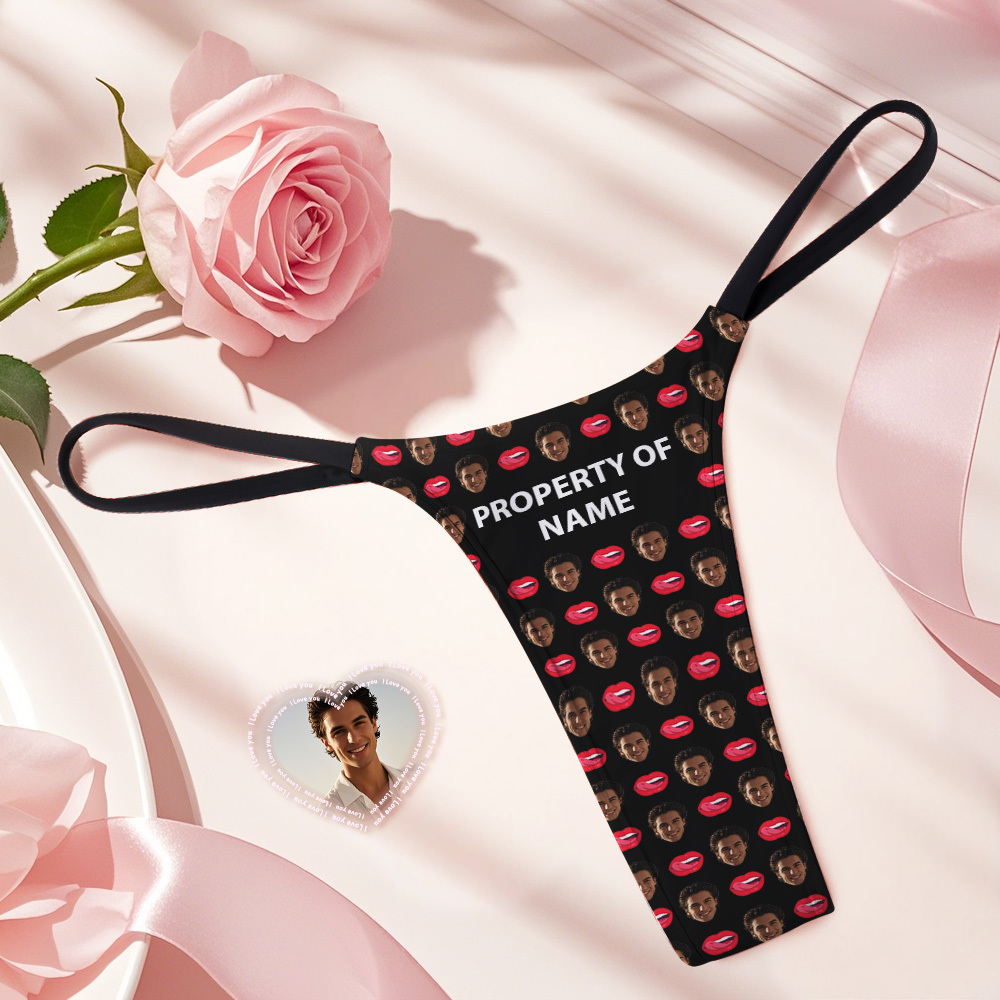 Custom Thongs Face Photo Panties Face Mash Underwear Briefs Valentine Gifts For Her - MyPhotoSocks