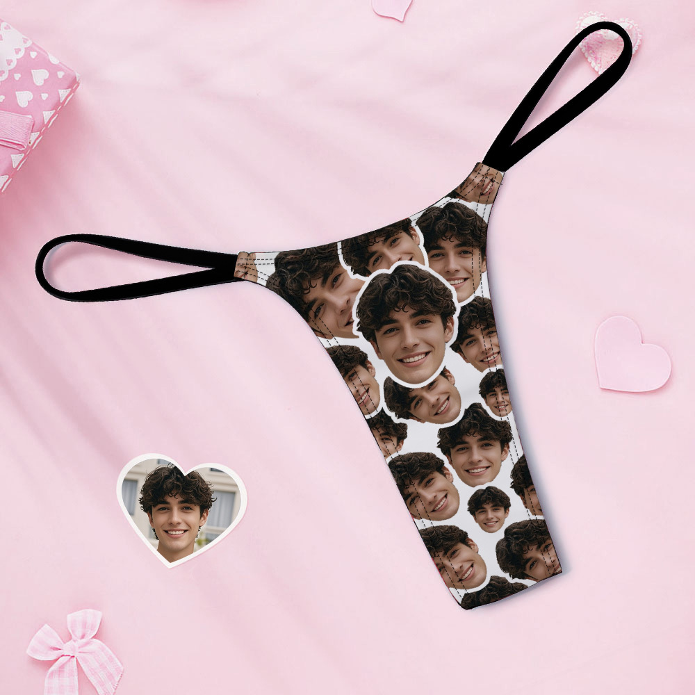 Custom Thongs Face Mash Photo Panties Funny Underwear Briefs Valentine Gifts Idea - MyPhotoSocks