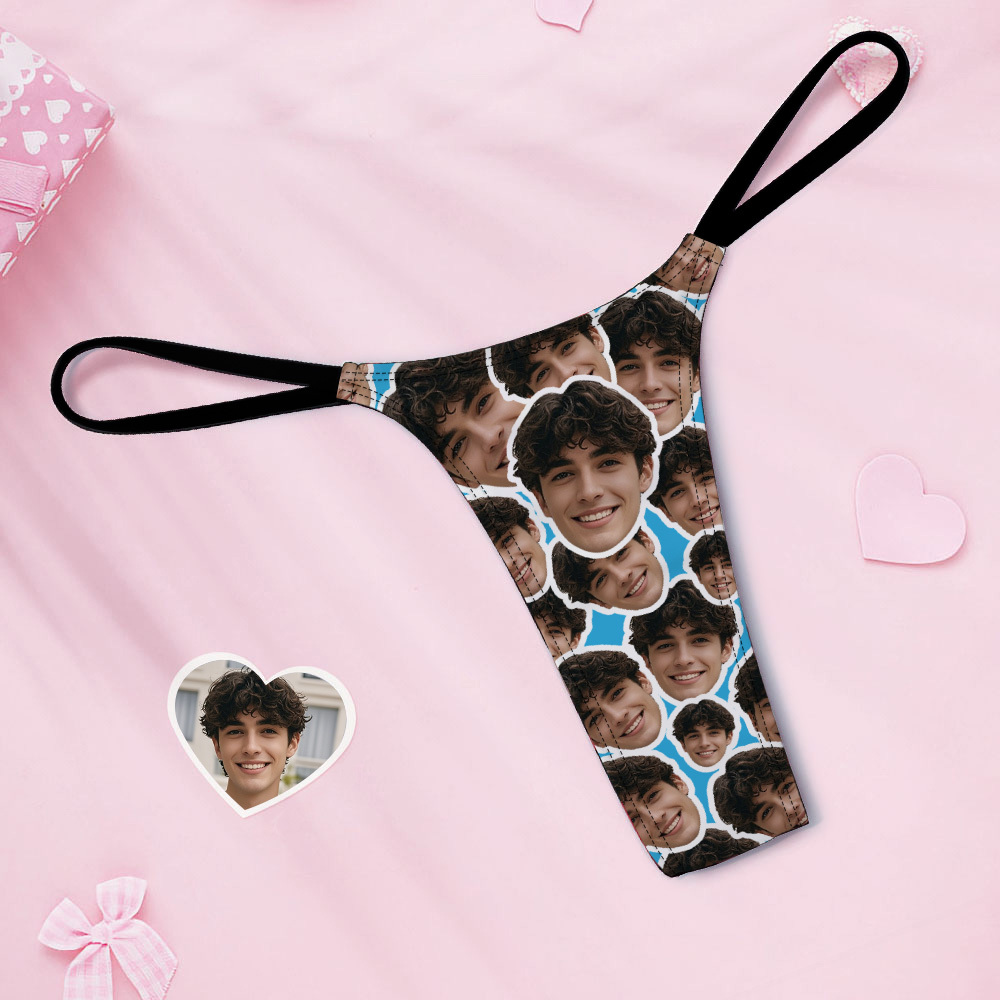 Custom Thongs Face Mash Photo Panties Funny Underwear Briefs Valentine Gifts Idea - MyPhotoSocks