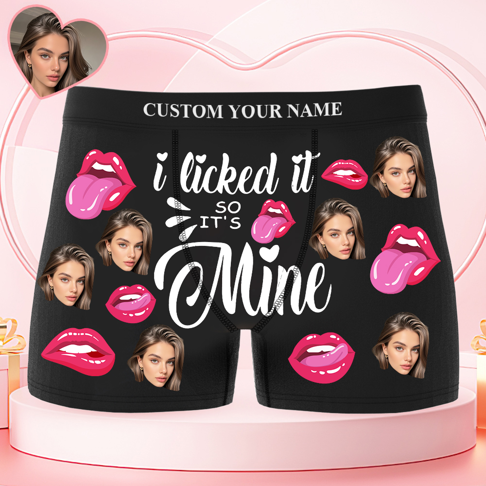 Custom Photo Boxer Briefs, Men's Boxers Underwear Personalized Anniversary Gifts For Husband And Wife Him And Her - MyPhotoSocks