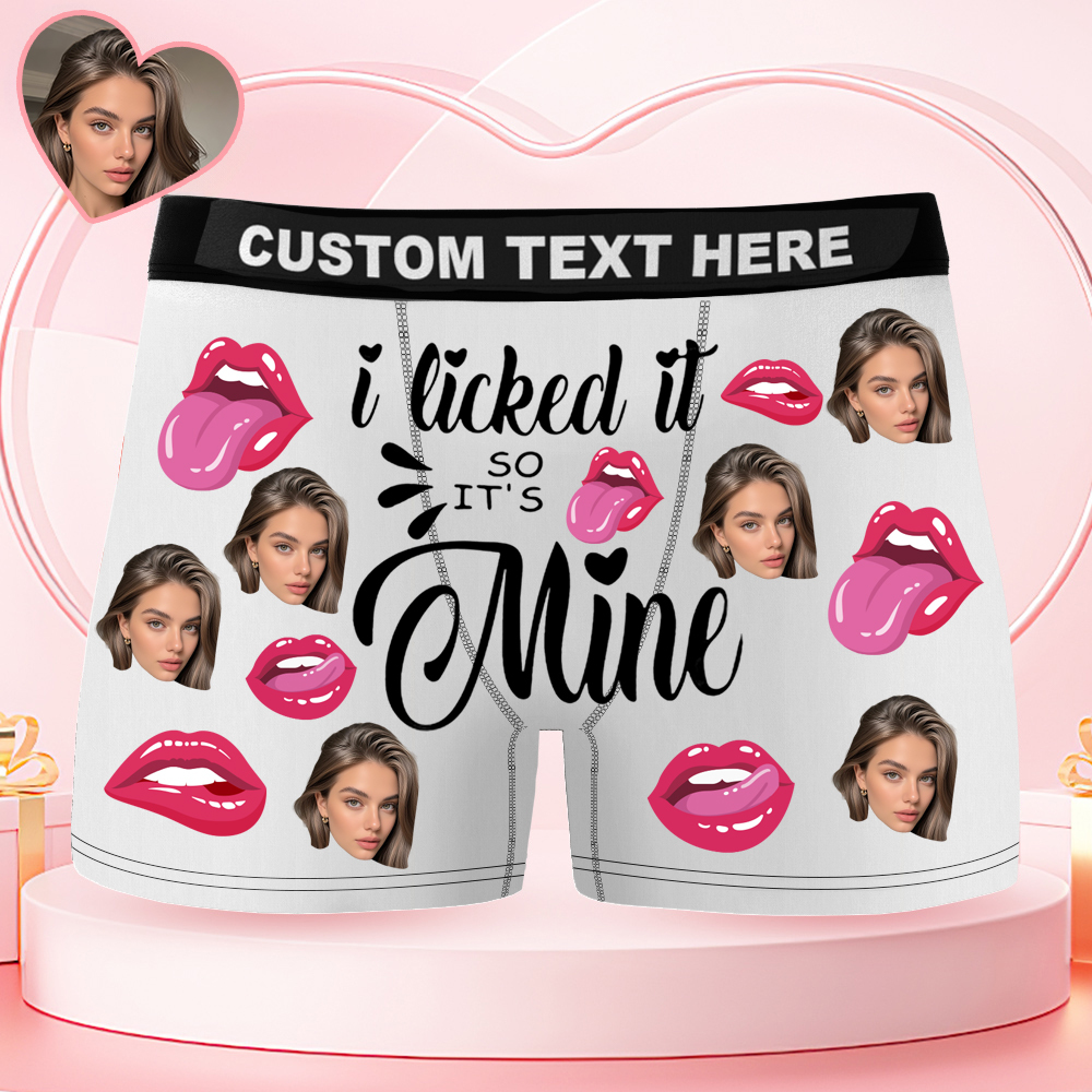 Custom Photo Boxer Briefs, Men's Boxers Underwear Personalized Anniversary Gifts For Husband And Wife Him And Her - MyPhotoSocks