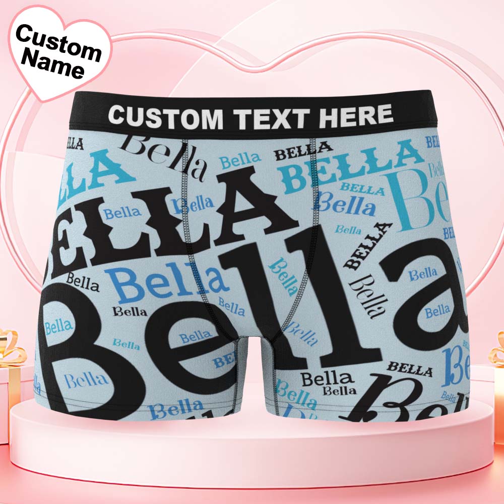 Custom Name Men's Underwear Fashion Style Personalized Men's Boxer Briefs - MyPhotoSocks