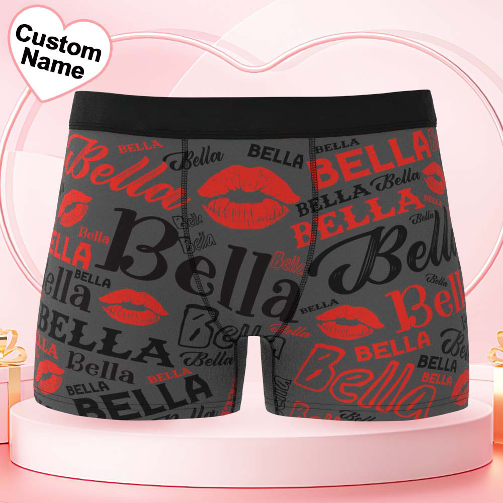 Custom Men's Underwear Personalized Name Men's Boxer Briefs - MyPhotoSocks