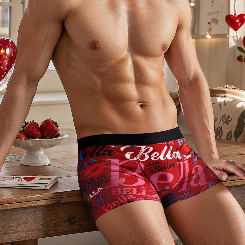 Personalized Men's Underwear Custom Name Men's Boxer Briefs - MyPhotoSocks