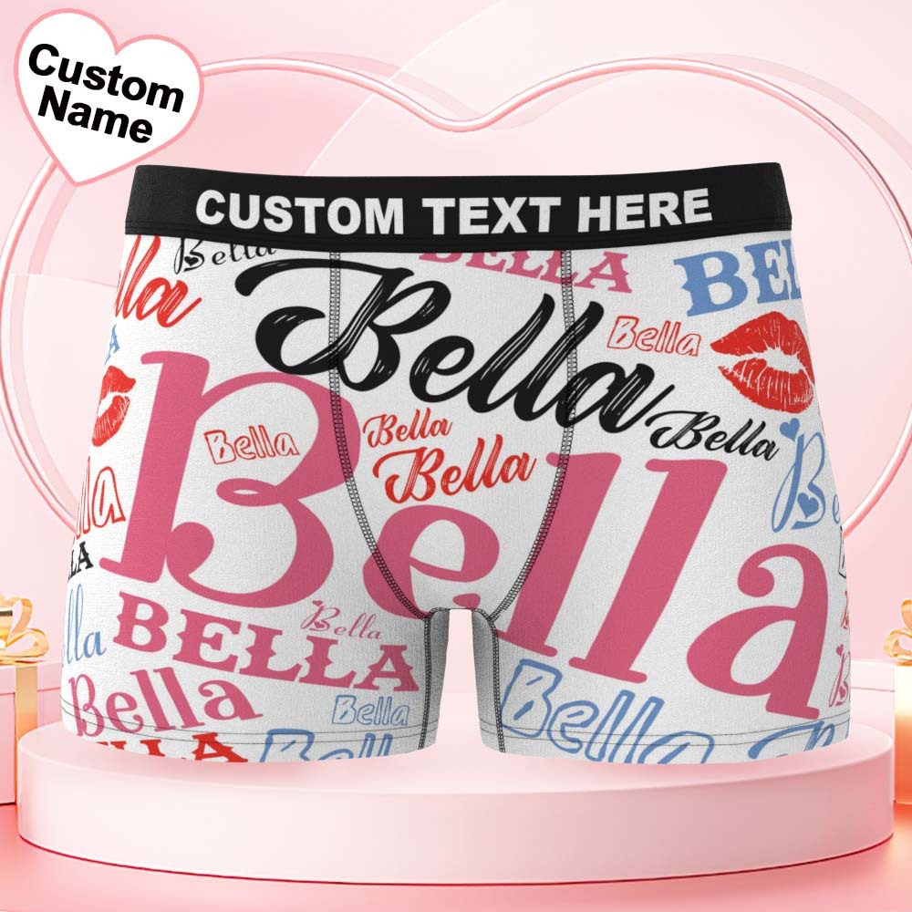 Personalized Men's Underwear Custom Name Men's Boxer Briefs - MyPhotoSocks