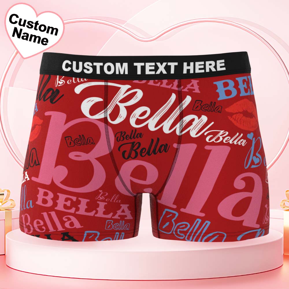 Personalized Men's Underwear Custom Name Men's Boxer Briefs - MyPhotoSocks