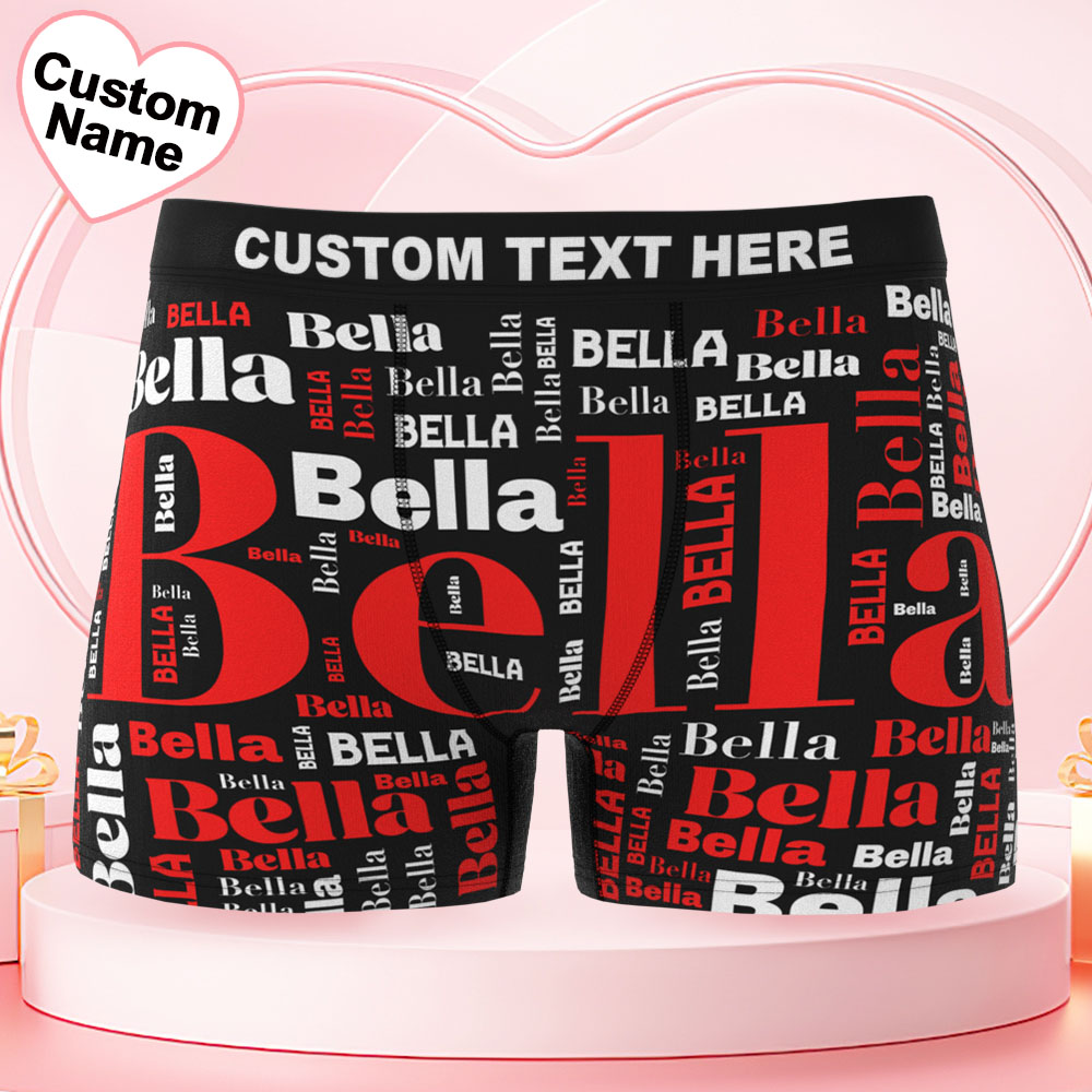 Men's Underwear Custom Name Men's Boxer Briefs Personalized Boxers - MyPhotoSocks
