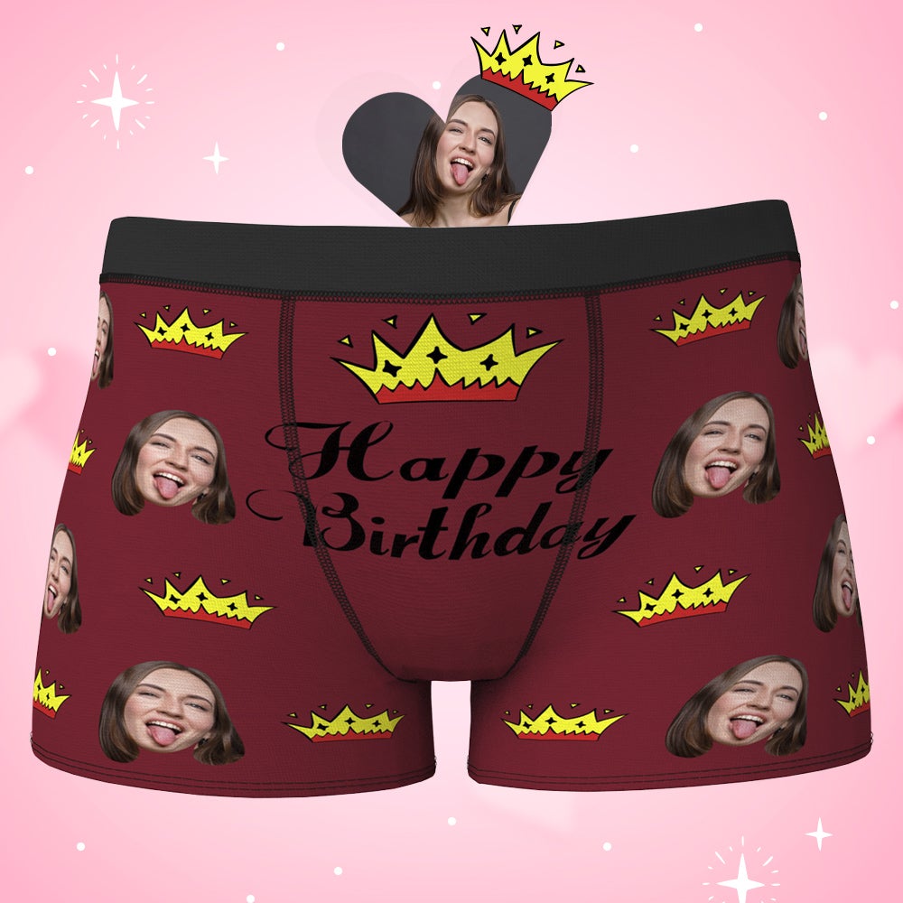 Custom Boxers with Face Briefs for Men Birthday Gift - Red Queen
