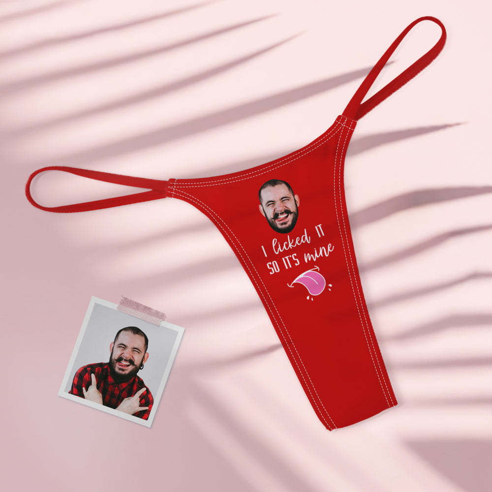 Custom Face Sexy Women's Colorful Tanga Thong It's Mine - 
