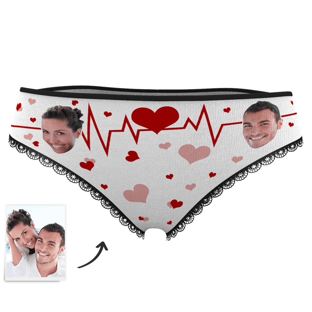 Custom Women's Panties Couple Cardiogram-MyPhotoSocks