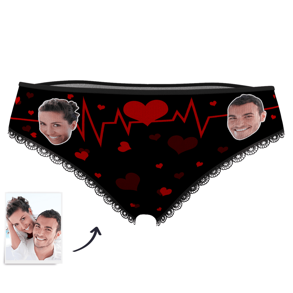 Custom Women's Panties Couple Cardiogram-MyPhotoSocks