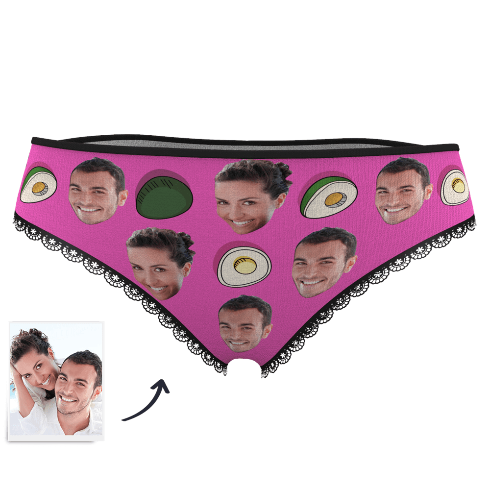 Custom Women's Panties Couple Avocado Theme-MyPhotoSocks