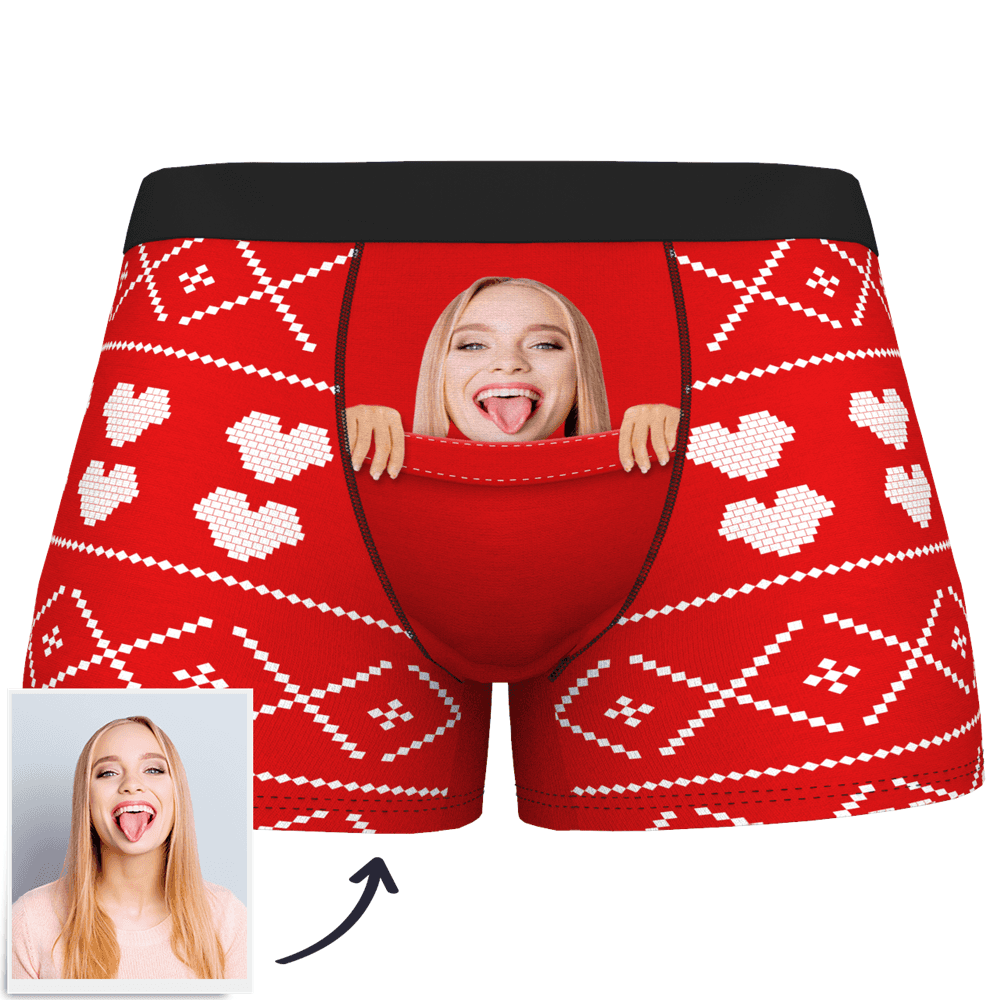Custom Photo Man Boxer Knitting Style-MyPhotoSocks